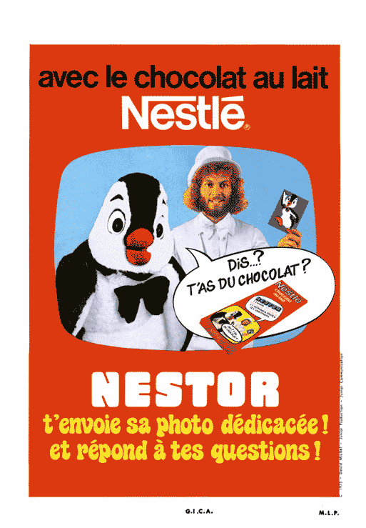 Pub pour le chocolat Nestlés Nestor